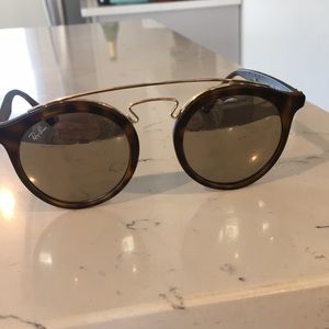 Ray-Ban Gatsby Tortoise Gray Mirrored Glasses